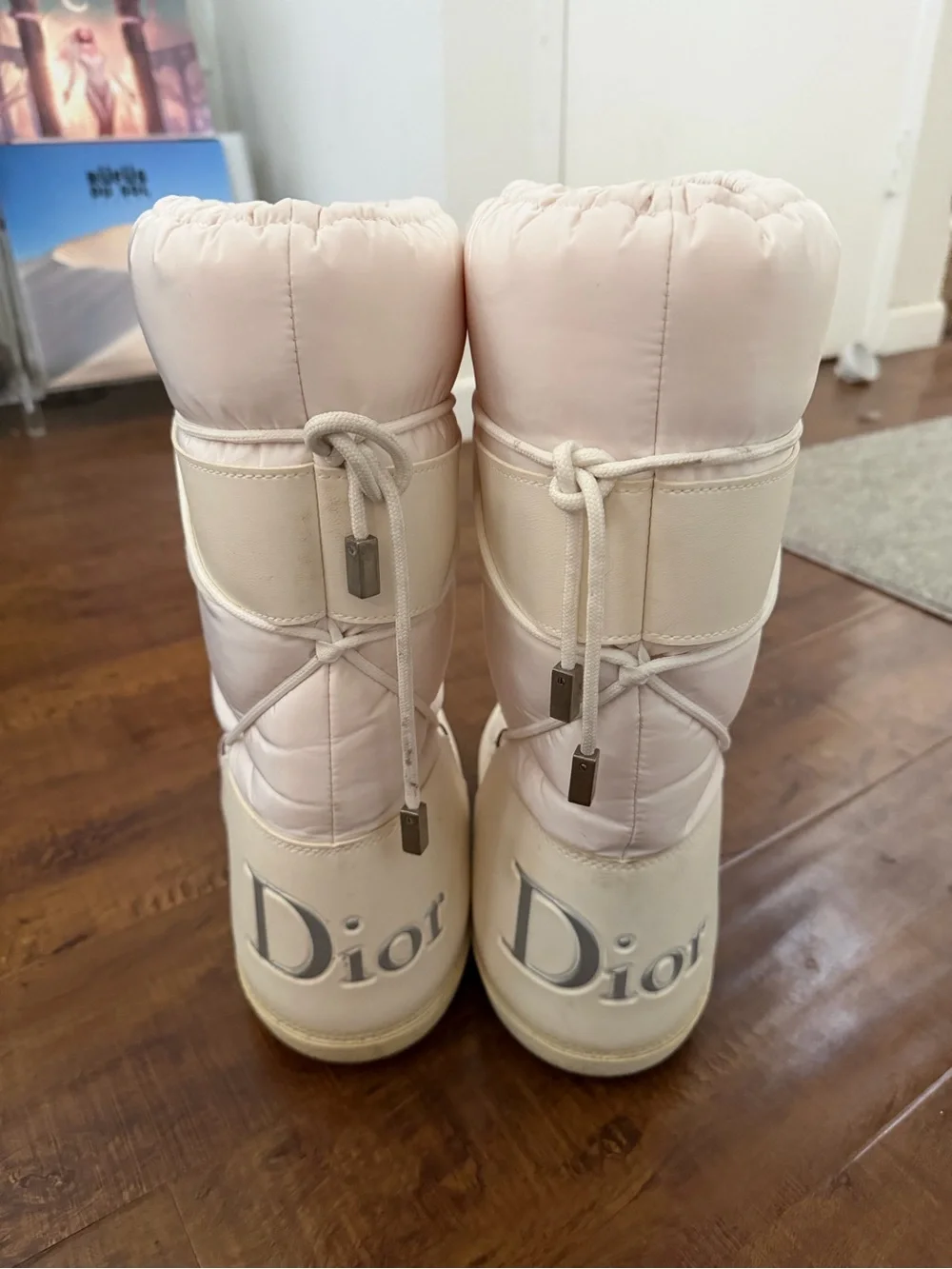 Rare Vintage Christian Dior Galliano Era Moon Boots Snow Boots White 38–40 Y2K